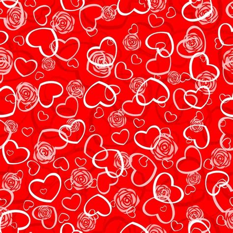 Valentines Day Digital Paper Red And White Background Printable Wrapping