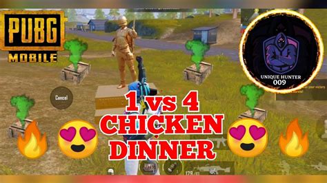 1 Vs 4 🔥 Chicken Dinner 😍 Pubg Mobile Livik Gameplay Pubg Winner