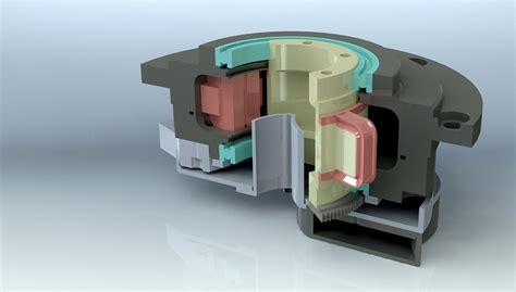 Hrc液压回转油缸模型3d图纸 Solidworks设计 液压汇