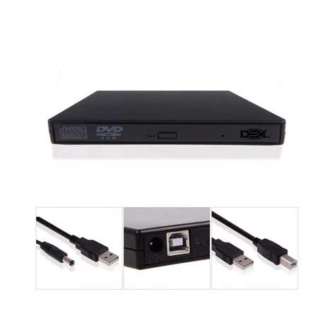 Gravador Dvd Dex Externo Slim Usb Dg Preto Gibson Solu Es Em