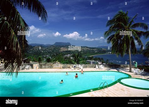 The Swimming Pool In The Hotel El Castillo In Baracoa With View Of The