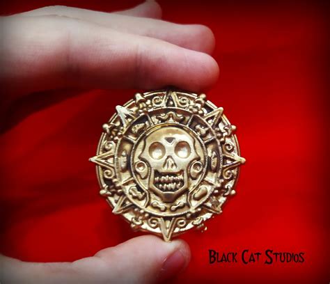 Pirates Of The Caribbean Gold Coin Exact Replica Aztec Etsy