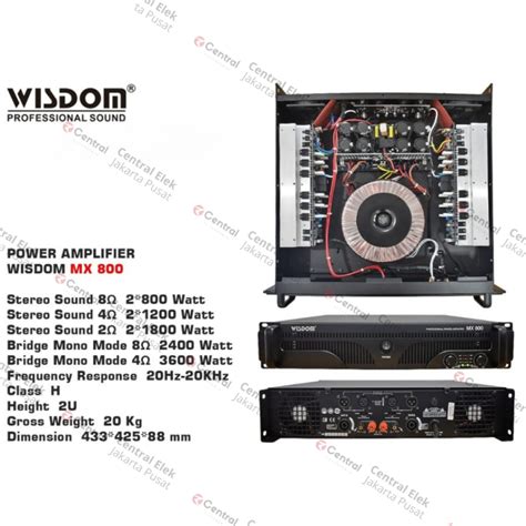 Jual Power Wisdom Mx Channel Power Amplifier Wisdom Mx