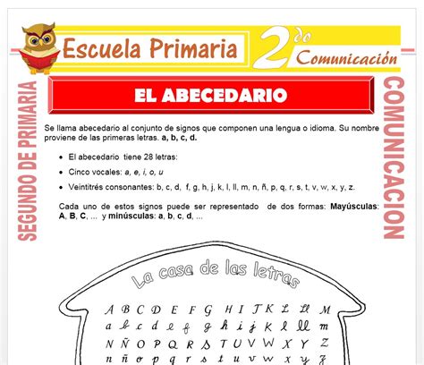 El Abecedario Para Segundo De Primaria Escuela Primaria