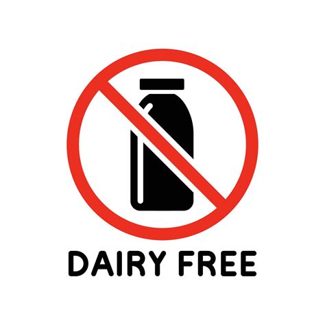 Dairy product free icon. Dietary Lactose, Vegan Food label Contain