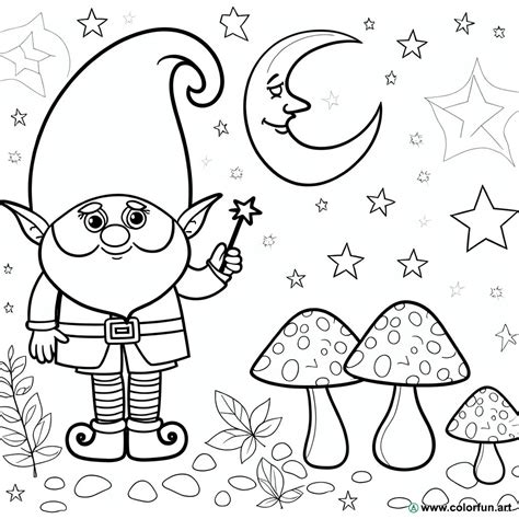 Coloriage D Un Lutin Elfe T L Charger Ou Imprimer Gratuitement