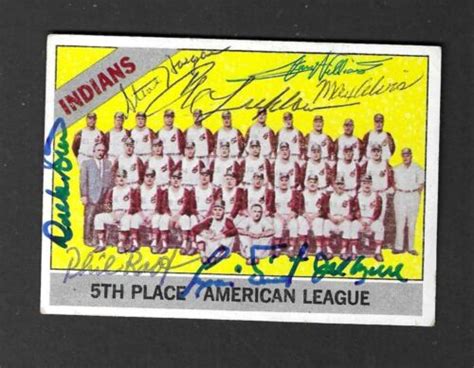 Topps Cleveland Indians Team Card Signed Autographs Luis