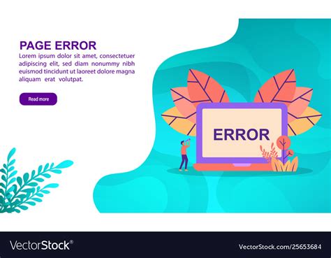 Page error concept with character template Vector Image