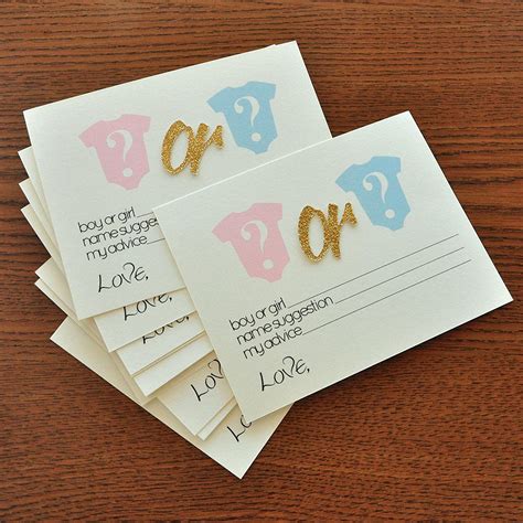 Gender Reveal Party Prediction Cards 10ct Gender Reveal