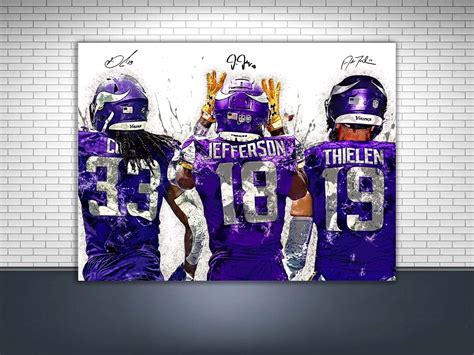 Justin Jefferson Dalvin Cook Adam Thielen Poster Minnesota Vikings