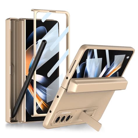 Wholesale Gkk For Samsung Galaxy Z Fold4 5g Magnetic Pen Holder Hinge Phone Case Kickstand Pc