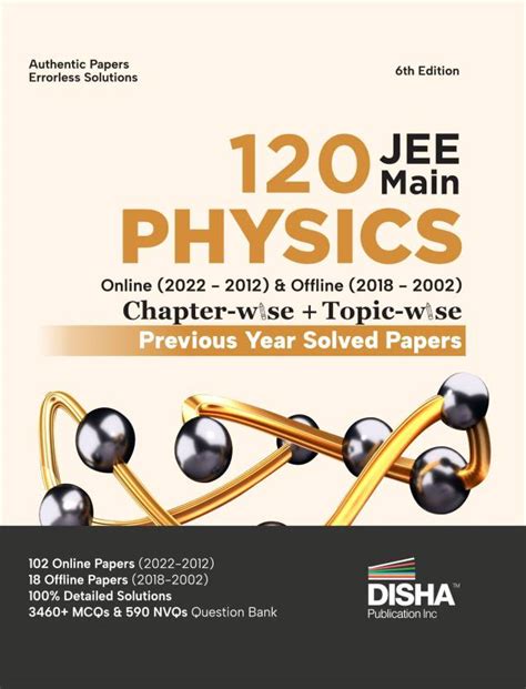 Disha 120 Jee Main Physics Online 2022 2012 And Offline 2018 2002