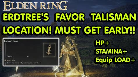 Elden Ring - Erdtree's Favor Talisman Location! MUST HAVE!!! - New ...