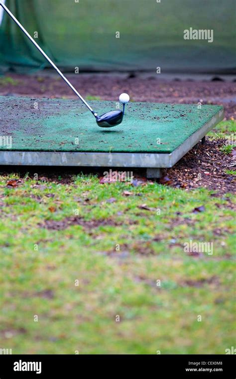 Golf club wood and ball Stock Photo - Alamy