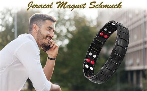 Jeracol Titanium Steel Magnetic Bracelet For Men Double Strong Health