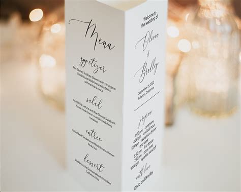 Wedding Table Number Trifold Template Modern Minimalist Etsy Australia