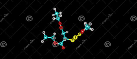 Malathion Molecular Structure Isolated On Black Stock Illustration Illustration Of Molecule