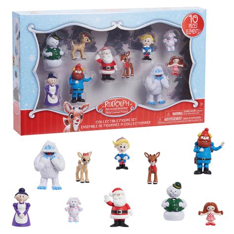 Rudolph the Red-Nosed Reindeer Christmas Character 10-Piece Collectible ...