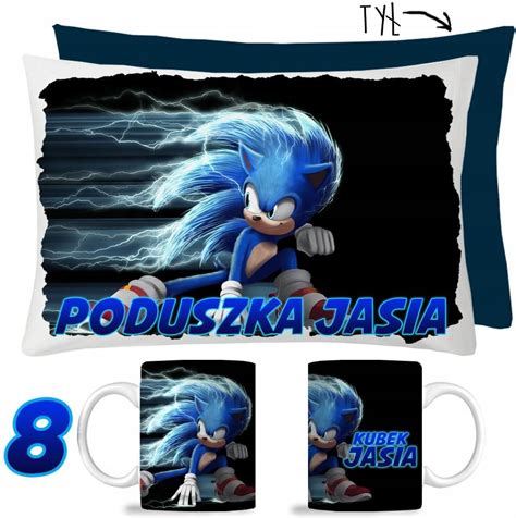 Art Crop Zestaw Kubek Poduszka Sonic Imi Prezent Gad Ety Dla