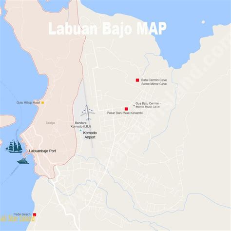 Labuan Bajo Map - Komodo National Park Tourism Maps - Bali Star Island