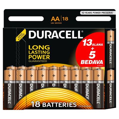 Duracell Kalem Pil Li Alkalin Aa Normal Kalem Pil Bebekya