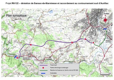 Projet de déviation de Sansac de Marmiesse RN122 Maurs la Jolie