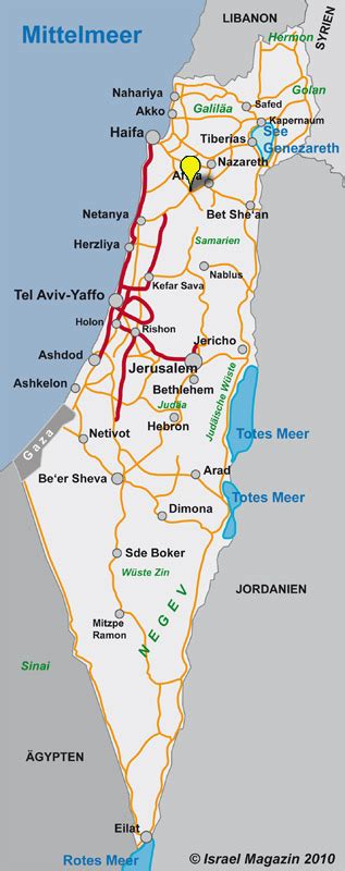 Mt Megiddo Israel Map