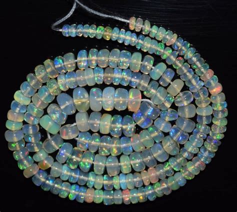 Ct Natural Ethiopian Welo Opal Beads Play Of Color Oa