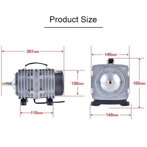 ACO 012 320W 143L Min Electromagnetic Air Pump Compressor Seafood