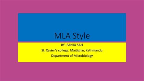 MLA referencing style | PPT