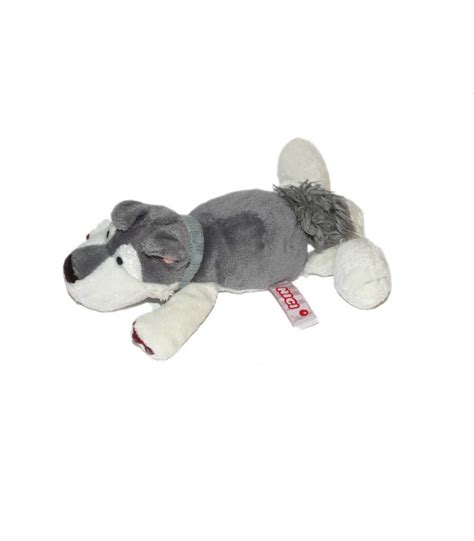 Peluche Doudou Chien Husky Gris Blanc Cm Chez Vous D S Demain