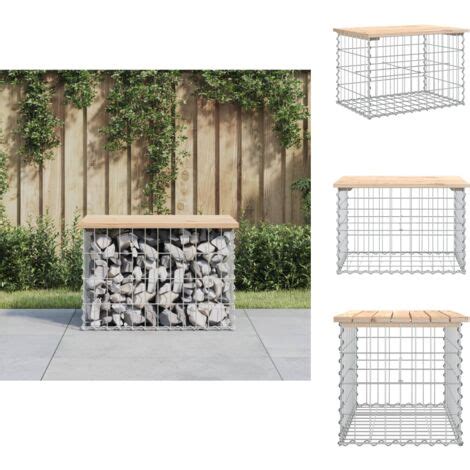 Gartenb Nke Living Gartenbank Aus Gabionen X X Cm Massivholz Kiefer