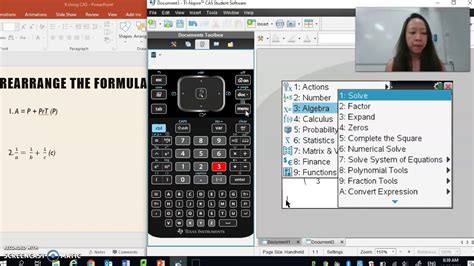 Using Ti Nspire Cas To Solve Algebra Youtube