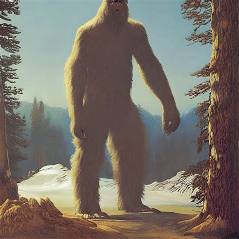 Pintura De Bigfoot Al Estilo De Caspar David Friedrich Creative Fabrica