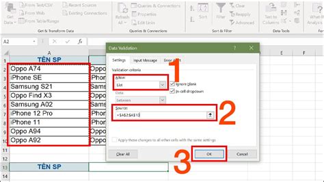 Hướng dẫn tạo Drop List trong Excel 100 thành công