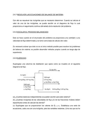 Ejercicios Balance De Materia Pdf