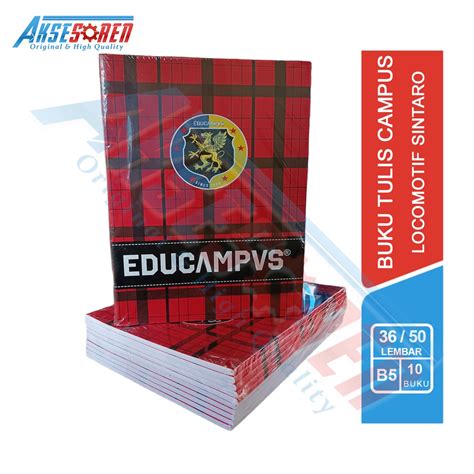 Jual Aksesoren Buku Tulis Sekolah Locomotif Sintaro Campus 1 Pack Isi