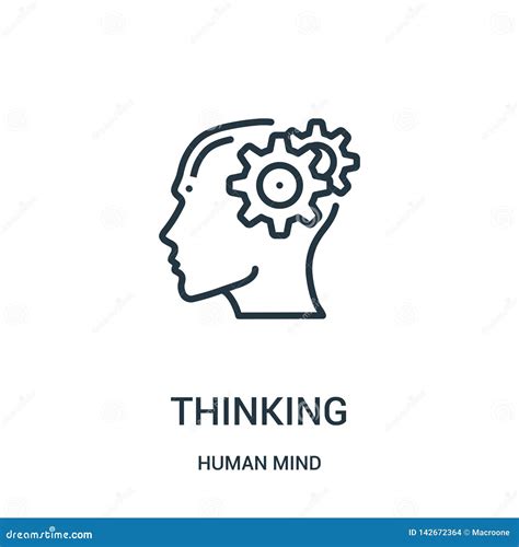 Thinking Icon Vector From Human Mind Collection Thin Line Thinking