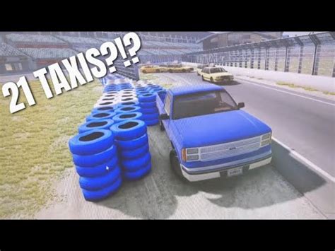 3X Speed 21 TAXIS GETTING ON THE RACETRACK BeamNG Drive VERY