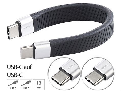 Callstel Kabel USBC 2er Set Kurze Flexible Lade Datenkabel USB C Auf