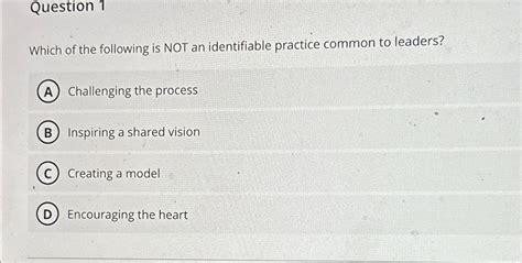 Solved Question 1Which Of The Following Is NOT An Chegg