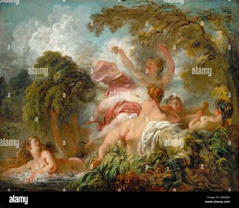 Fragonard Jean Honore Les Baigneuses The Bathers Canvas 1772