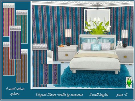 The Sims Resource Elegant Stripe Walls By Marcorse