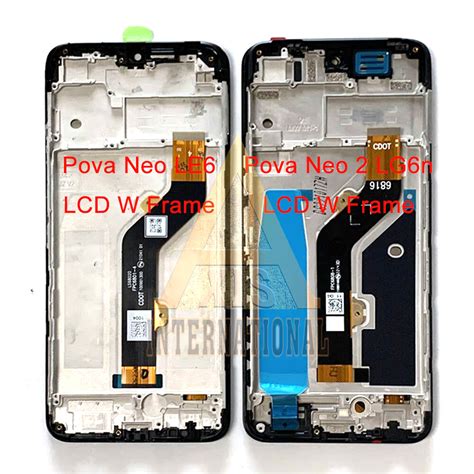 For Infinix Tecno Pova Neo LCD LE6 LE6h LCD Display Screen Frame Touch