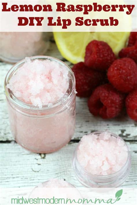 Homemade Lemon Raspberry Lip Scrub