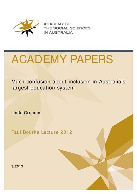 Academy Papers Much Confusion About Inclusion In Australias