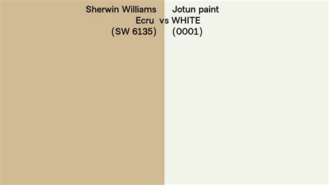 Sherwin Williams Ecru SW 6135 Vs Jotun Paint WHITE 0001 Side By