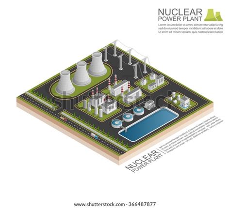 Isometric Nuclear Power Plant Vecor Stock Vector Royalty Free 366487877 Shutterstock