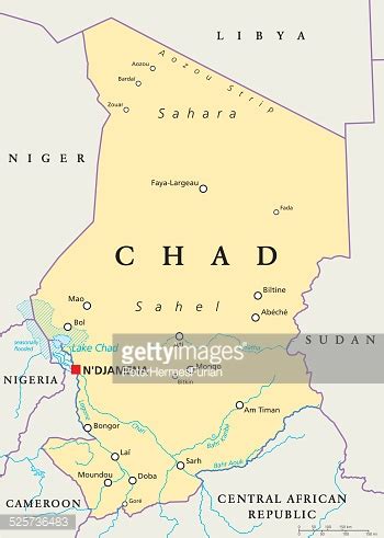 Chad Political Map Stock Vector | Royalty-Free | FreeImages