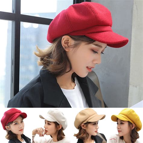 Travelwant Women S Newsboy Hats Fall Wool Cabbie Beret Tweed Girls